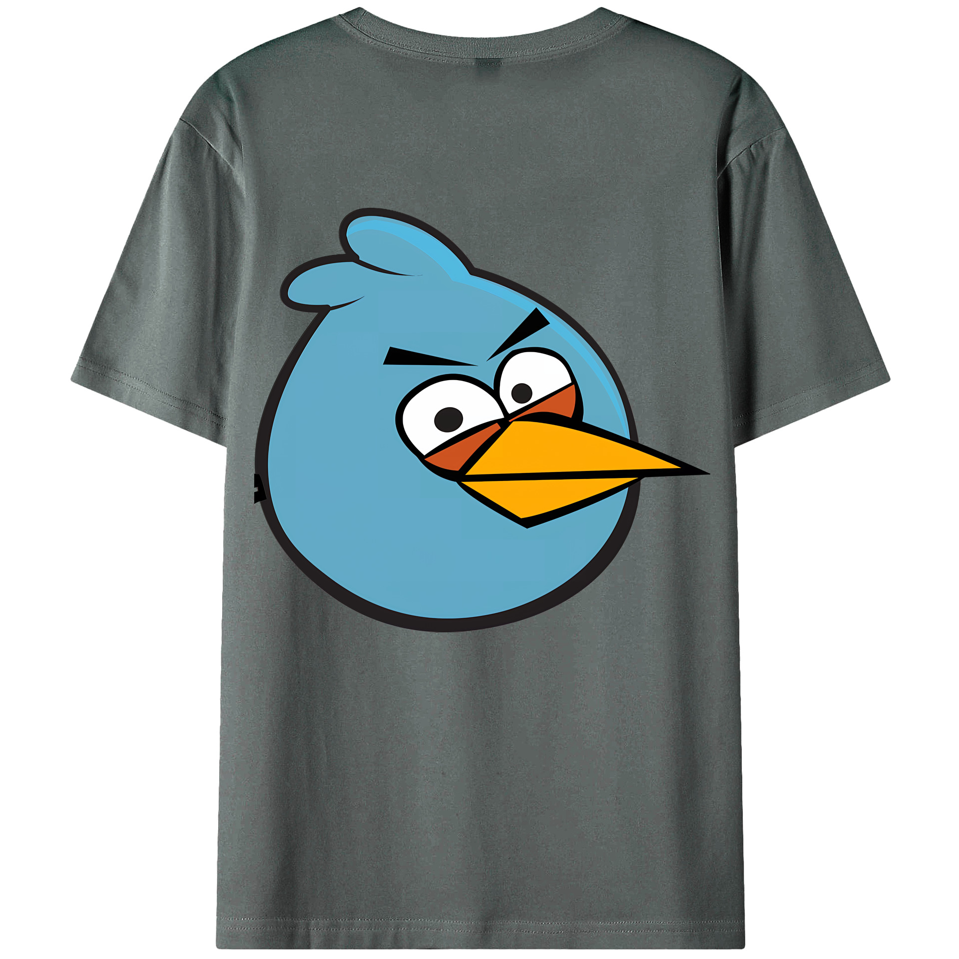 （画像用） Angry Birds アングリーバード 綿100％ メンズ半袖Tシャツ（バックプリント） 通気性